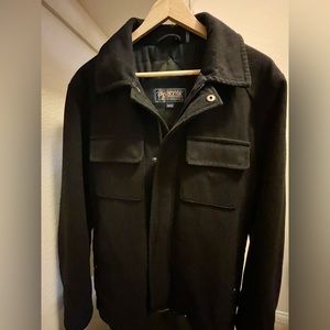 Mens Pendleton Woolen Mills wool coat- black